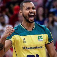 Alan Souza, oposto da seleção brasileira masculina de vôlei.