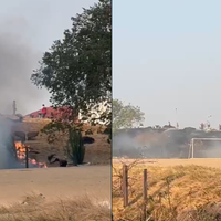 Local onde o incêndio ocorreu