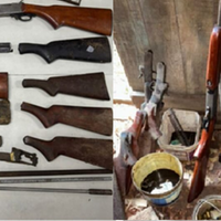 Armas apreendidas pela PM