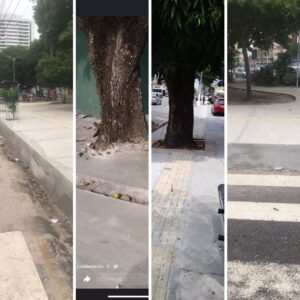 Calçadas da Almirante Barroso geram críticas por descumprirem padrões da própria Prefeitura de Belém