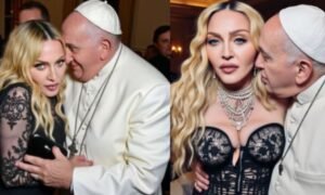 Madonna publica montagem de IA abraçada e de ‘chamego’ ao papa Francisco