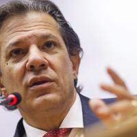 Ministro da Fazenda, Fernando Haddad, durante entrevista coletiva em Brasília