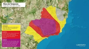 Mapa: veja áreas de SP, RJ e MG com risco de temporais severos nesta quarta