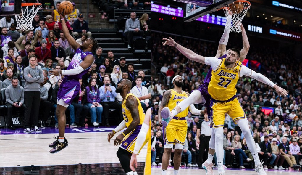 Com LeBron e Doncic em quadra, Lakers decepcionam e perdem para o Utah Jazz