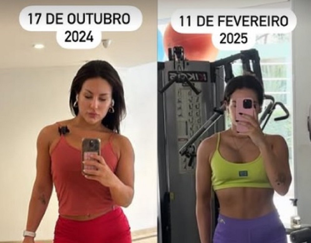 Kéfera Buchmann compartilha mudança corporal e rotina fitness