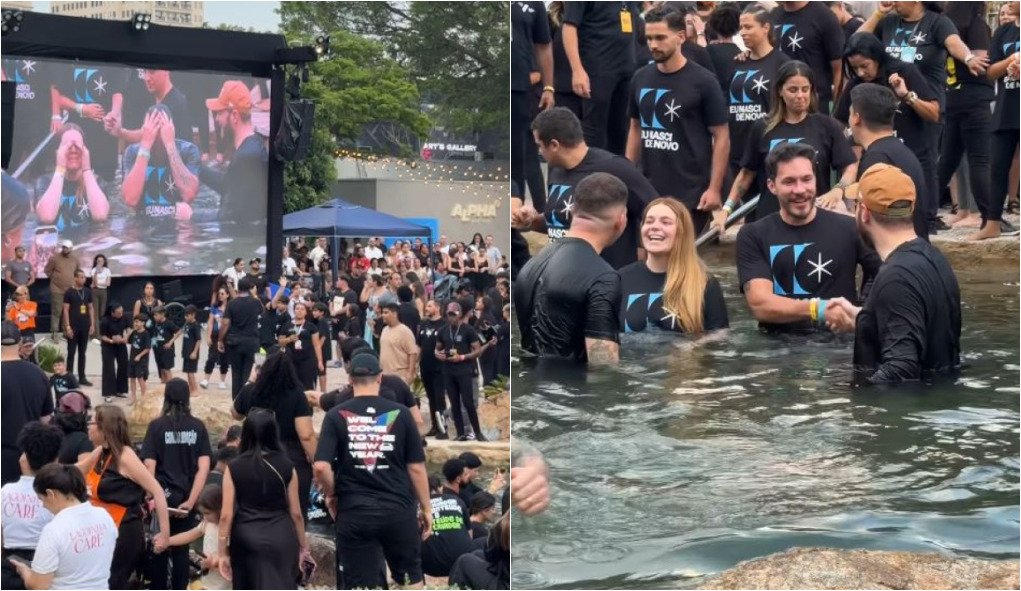 Viih Tube rebate críticas após batizado com Eliezer: ‘Crente falando mal de crente’