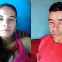 A imagem mostra Francilene Oliveira da Conceição (à esquerda), a vítima do feminicídio, e (à direita) e José Freitas de Sousa, 44, em Belterra, ex-companheiro de Francilene e o principal suspeito de cometer o crime.