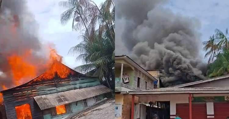 Casa é destruída por incêndio de grandes proporções em Portel, no Marajó