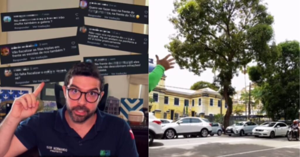 Prefeitura de Belém vai multar motoristas em fila dupla e tripla em frente à escolas na Avenida Nazaré