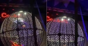 Acidente durante 'globo da morte' assusta público em circo de Parauapebas