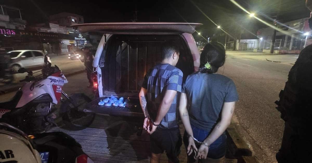 Casal é preso com 500 papelotes de cocaína durante blitz, em Belém