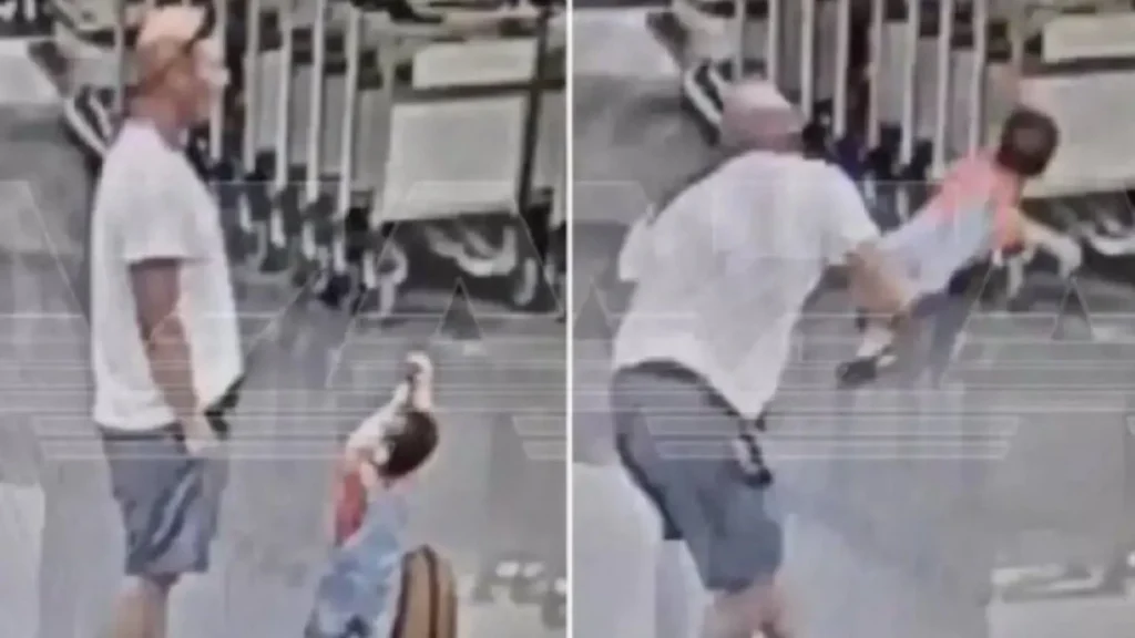 Homem arremessa bebê de 18 meses em aeroporto; imagens chocam