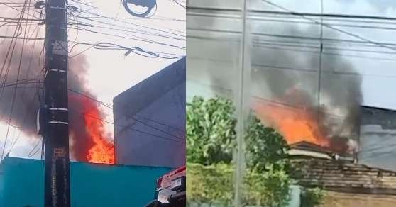 Incêndio destrói casa de madeira no bairro da Condor em Belém