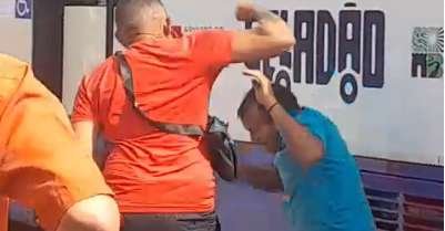 Motorista do 'Geladão' e passageiro trocam socos em Ananindeua; veja o vídeo