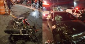 Motociclista morre após colidir contra carro durante suposto racha no bairro do Guamá, em Belém