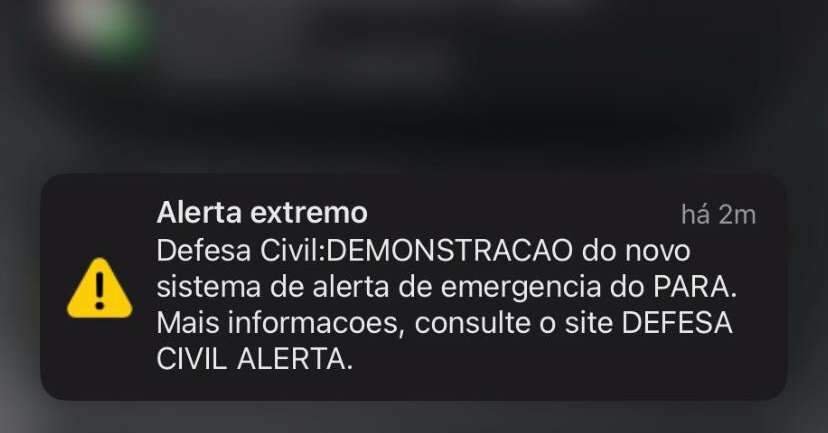 Defesa Civil testa alerta de desastres naturais em celulares no Pará