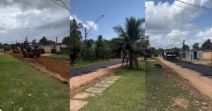 Cansados da espera, moradores da Variante, em Mosqueiro, arrecadam recursos e asfaltam trecho da própria rua