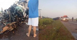 Colisão entre caminhonete e caminhões termina em morte na BR-316, em Castanhal