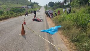Colisão entre motocicletas na BR-153 deixa um morto e um ferido em São Geraldo do Araguaia