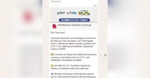Detran do Pará envia mensagens por WhatsApp com informações sobre interdições no trânsito durante a COP30