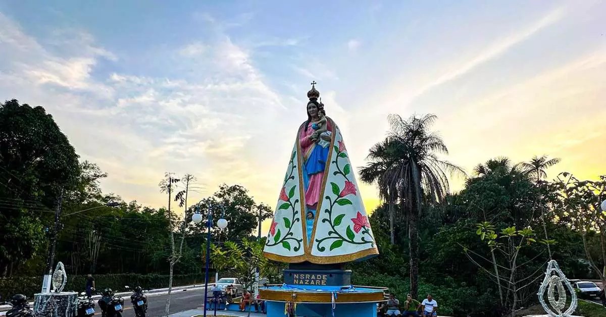 Imagem de Nossa Senhora de Nazaré, do Apeú, é revitalizada após ato de vandalismo