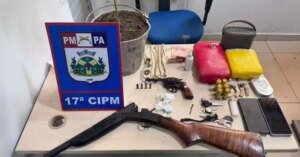 PM prende trio com drogas, armas e munições em Rurópolis