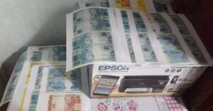 Santa Maria do Pará: PM prende homem por imprimir em casa notas falsas de R$ 100, R$ 20 e R$10