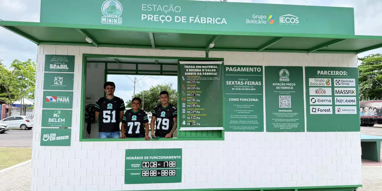 Belém ganha ponto de coleta que paga Pix por recicláveis durante a COP 30
