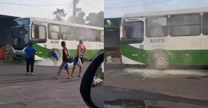 Princípio de incêndio é registrado em ônibus na Ceasa, em Belém