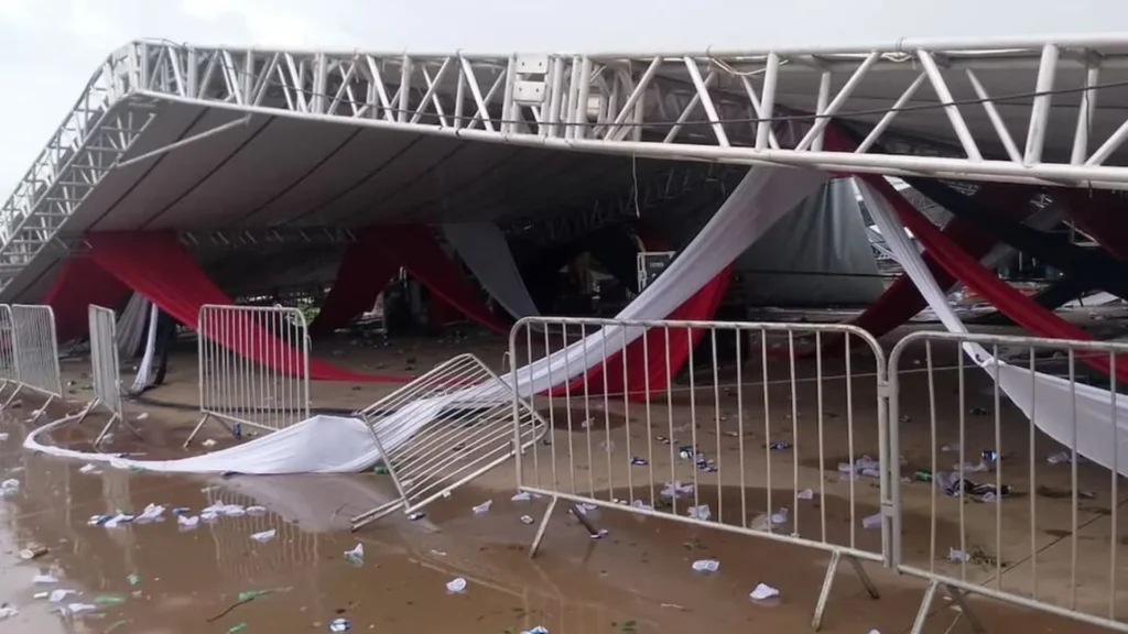 SP: Uma pessoa morre e 40 se ferem em queda de estrutura durante festa